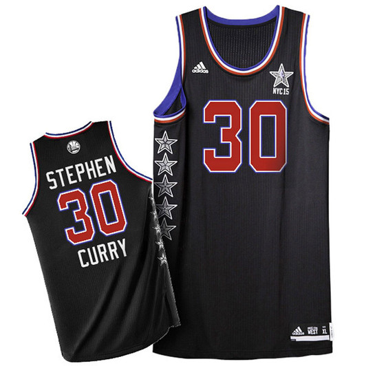 Male Stephen Curry 2015 Nba Nyc All-Star Western Conference #30 Black Jersey