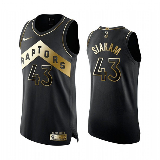 Pascal Siakam Toronto Raptors Black Golden  2020-21 Jersey