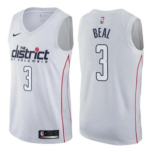 Wizards Male Bradley Beal #3 City Edition White Nba Jersey