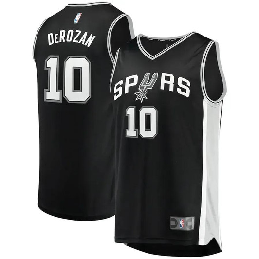 Demar Derozan San Antonio Spurs Fast Break Nba Jersey - Icon Edition - Black