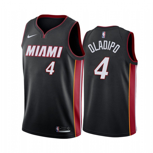 Heat Victor Oladipo 4 Swingman Black Basketball Jersey
