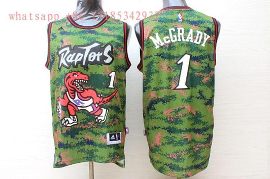 Toronto Raptors Tracy McGrady #1 2020 NBA New Arrival Green Camo Jersey