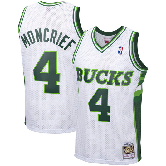 Sidney Moncrief Milwaukee Bucks 1988/89 Hardwood Classics White Jersey gift for Milwaukee Bucks fans