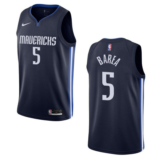 2021 20 Dallas Mavericks 5 J.J. Barea Statement Swingman Navy 3D Jersey