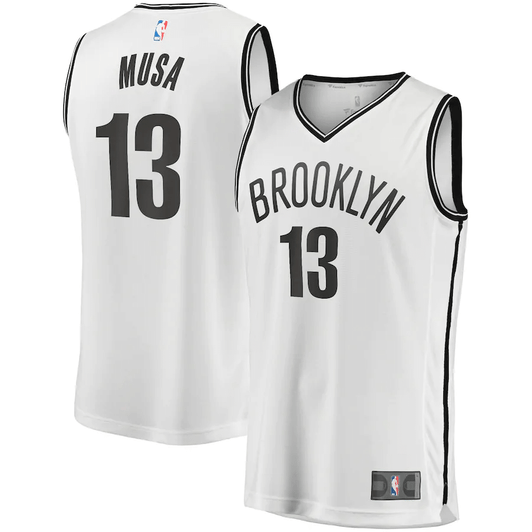Dzanan Musa Brooklyn Nets Fanatics Branded Fast Break Player Association Edition White 3D Jersey