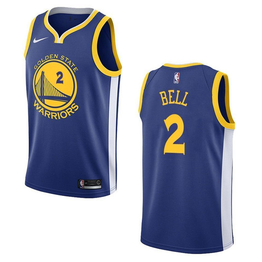 Golden State Warriors 2 Jordan Bell Icon Swingman Blue 3D Jersey