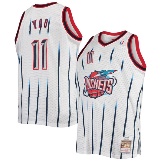 Yao Ming Houston Rockets Hardwood Classics White Jersey gift for Houston Rockets fans