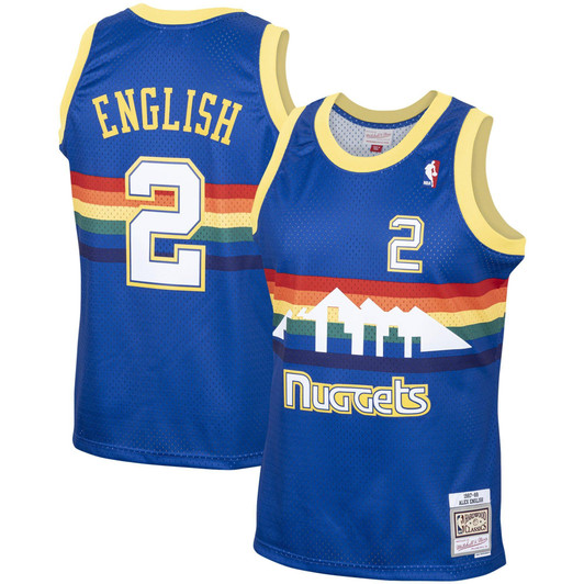 Alex English Denver Nuggets 1987/88 Hardwood Classics Royal Jersey gift for Denver Nuggets fans