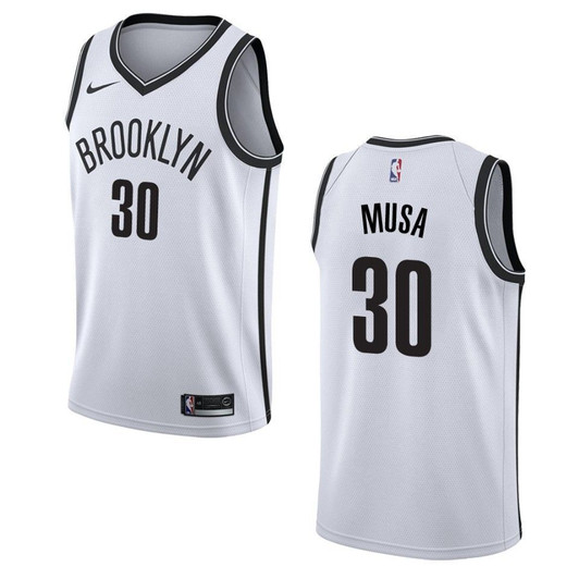 Brooklyn Nets 30 Dzanan Musa Association Swingman White 3D Jersey