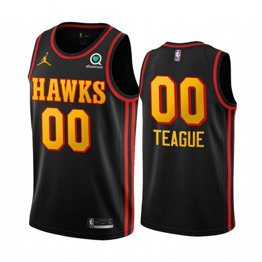 Men'S Atlanta Hawks Jeff Teague #00 Black Classic Nba Jersey