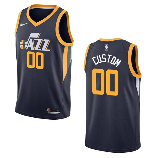 Utah Jazz 00 Custom Icon Swingman Navy 3D Jersey