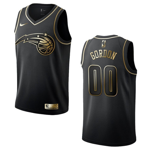 Orlando Magic 00 Aaron Gordon Golden Edition Black 3D Jersey