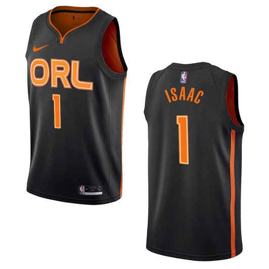Orlando Magic 1 Jonathan Isaac City Swingman Black 3D Jersey