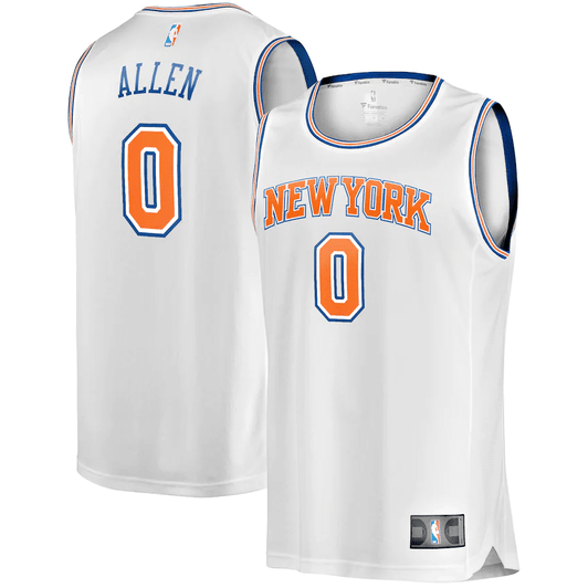 Kadeem Allen New York Knicks Fanatics Branded Fast Break Player Replica Statement Edition White 3D Jersey