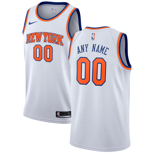 New York Knicks Custom Swingman White Association Edition 3D Jersey