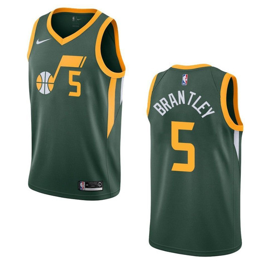 Utah Jazz 5 Jarrell Brantley Earned Swingman Green 3D Jersey