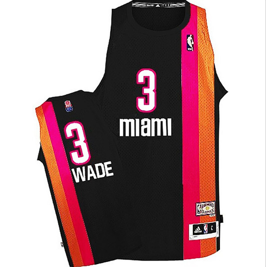 Male Dwyane Wade Miami Floridians #3 Aba Hardwood Classics Black Swingman Jersey
