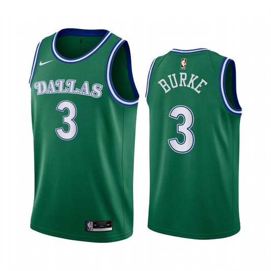 Men'S Trey Burke Dallas Mavericks 2020-21 Green Classic Nba Jersey