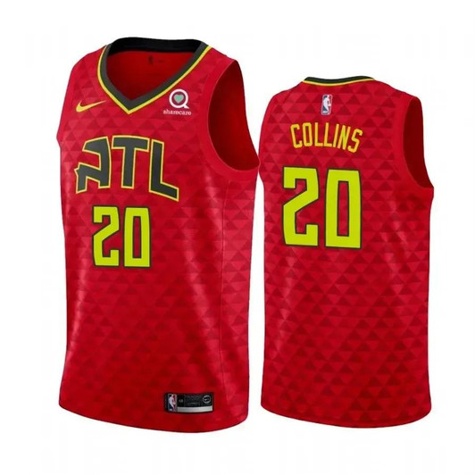 Men'S Hawks John Collins 2018-19 Statet Red Jersey