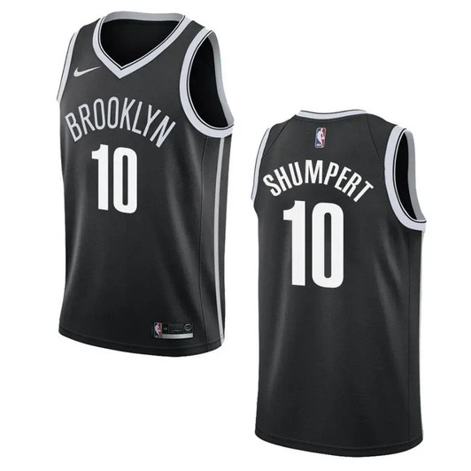 Men'S Brooklyn Nets #10 Iman Shumpert Icon Swingman Nba Jersey - Black