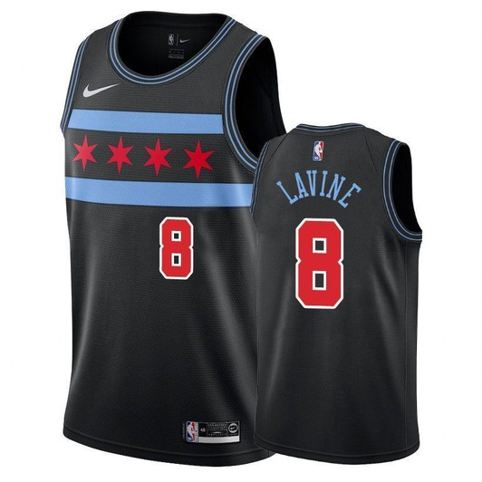 Bulls Male Zach Lavine #8 2018-19 City Black Jersey