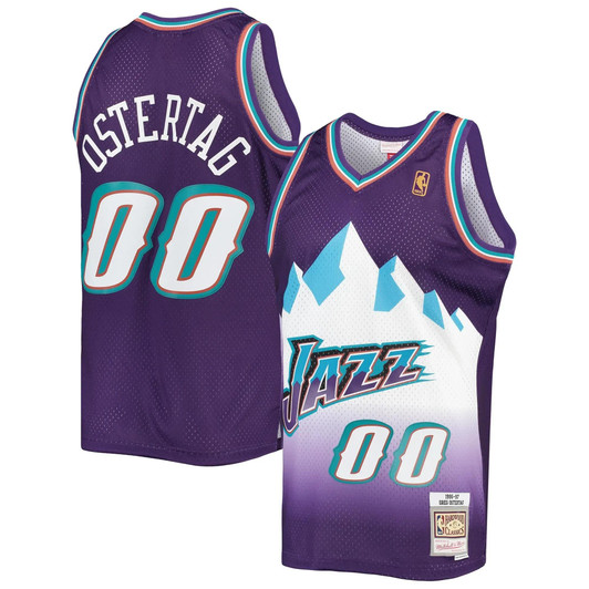 Greg Ostertag Utah Jazz Mitchell & Ness 1996-1997  Hardwood Classics Swingman Jersey - Purple