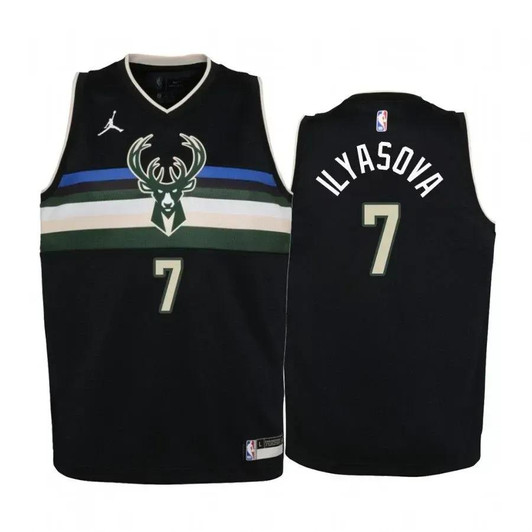 Ersan Ilyasova Milwaukee Bucks Black Statet Nba Jersey Jumpman