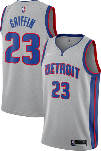 Nike Replica Replica Replica Men'S Detroit Pistons Blake Griffin #23 Grey Dri-Fit Statement Swingman Jersey