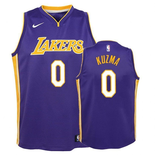 Lakers  Kyle Kuzma #0 Statet Purple Jersey