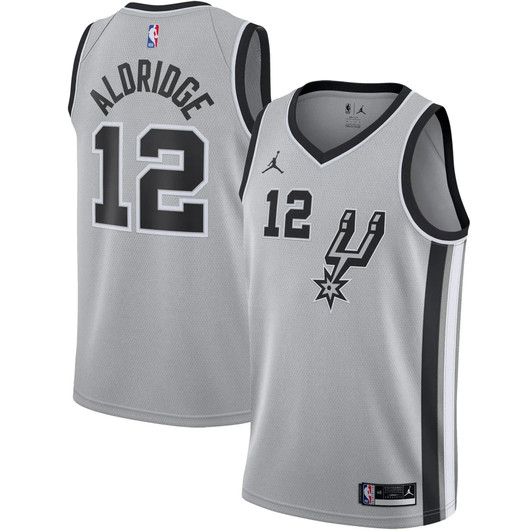 Lamarcus Aldridge San Antonio Spurs Jordan Brand 2020/21 Swingman Jersey - Statement Edition - Silver