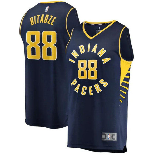 Goga Bitadze Indiana Pacers Fast Break Player Replica Nba Jersey - Icon Edition - Navy