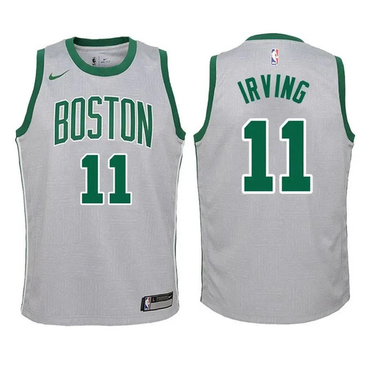 Celtics Kyrie Irving #11 City Edition Gray Jersey