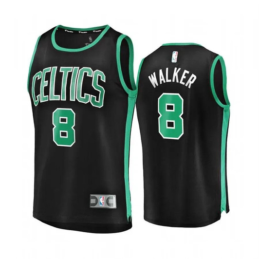 Men'S Boston Celtics Kemba Walker Black Statet Replica Nba Jersey