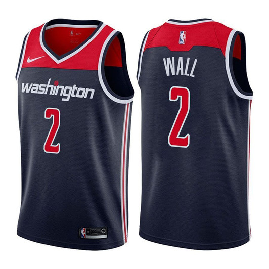 Men'S Wizards Male John Wall #2 Swingman Statet Navy Jersey