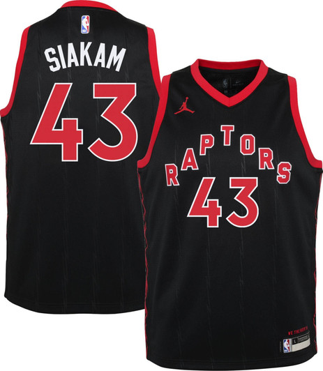 Jordan Youth Toronto Raptors Pascal Siakam #43 2020-21 Dri-Fit Statement Swingman Black Jersey