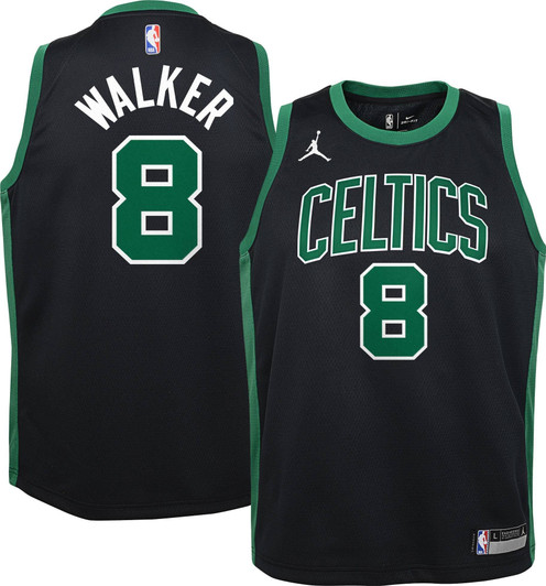 Jordan Youth Boston Celtics Kemba Walker #8 2020-21 Dri-Fit Statement Swingman Black Jersey