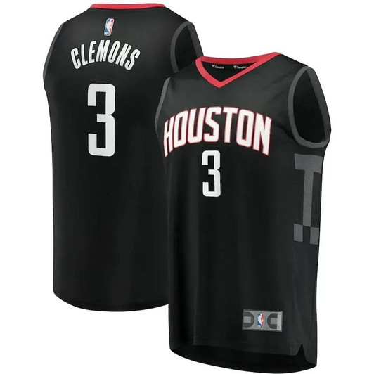 Chris Clemons Houston Rockets Fast Break Replica Player Jersey Black - Statement Edition