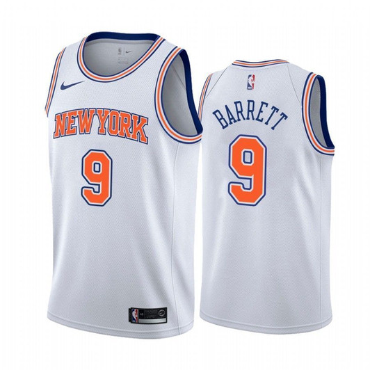 Men'S New York Knicks Rj Barrett #9 Statet Nba Jersey