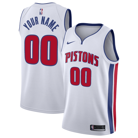 Detroit Pistons Nike 2020/21 Swingman Custom Jersey – Association Edition - White