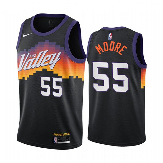 E'Twaun Moore Phoenix Suns 2020-21 Black City Jersey 2020 Trade