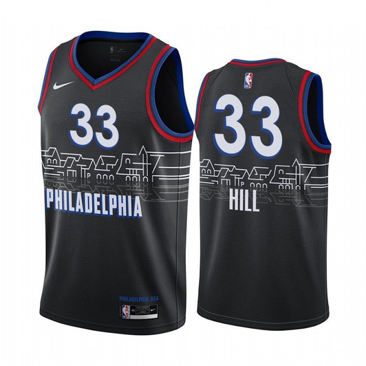George Hill Philadelphia 76Ers 2021 City Edition Black #33 Jersey Swingman