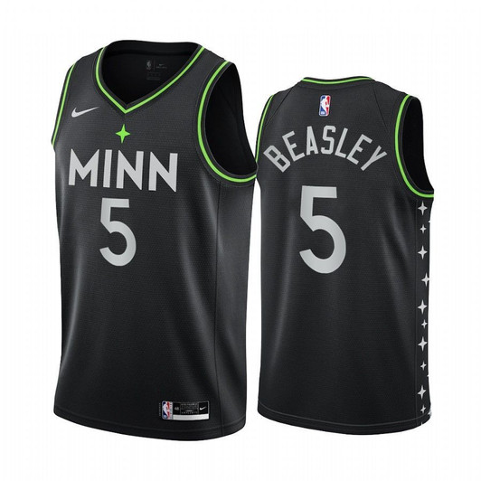 Malik Beasley Minnesota Timberwolves 2020-21 Black City Edition Jersey New Uniform