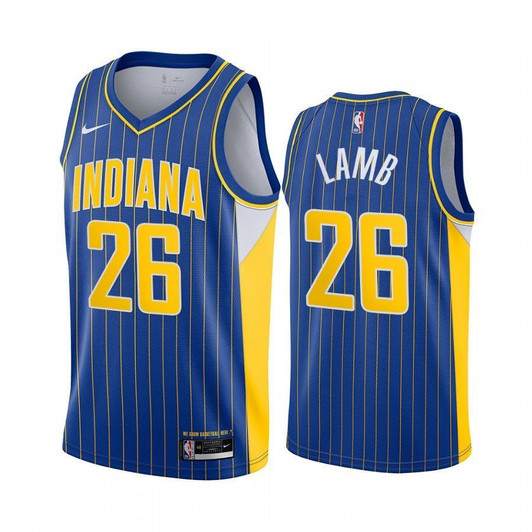 Jeremy Lamb Indiana Pacers 2020-21 Blue City Edition Jersey New Uniform