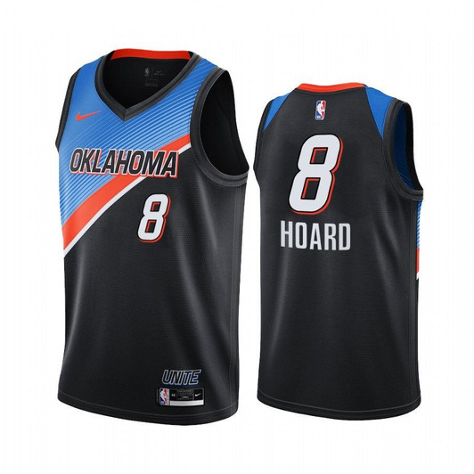 Jaylen Hoard Oklahoma City Thunder 2021 City Edition Black #8 Jersey
