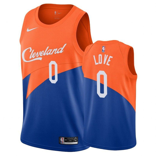Cavaliers Male Kevin Love #0 2018-19 City Blue Jersey