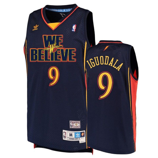 Golden State Warriors Andre Iguodala Navy We Believe Swingman Hardwood Classics Men'S Jersey