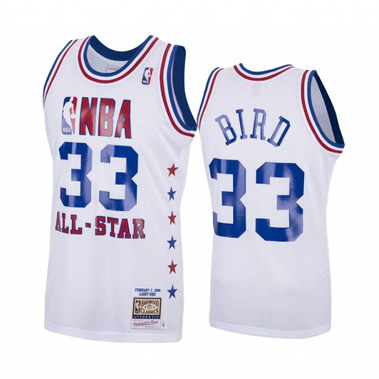 1988 All-Star Eastern Conference Larry Bird Boston Celtics #33 Hardwood Classics Jersey - White