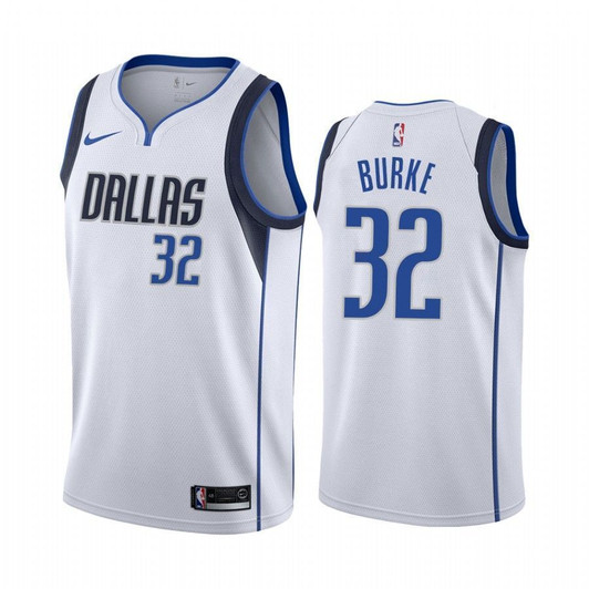 Men'S Trey Burke Dallas Mavericks White Association Draft 2020 Jersey