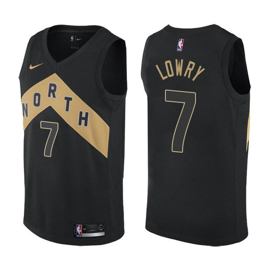 Male Toronto Raptors #7 Kyle Lowry City Lights Gray Swingman Jersey