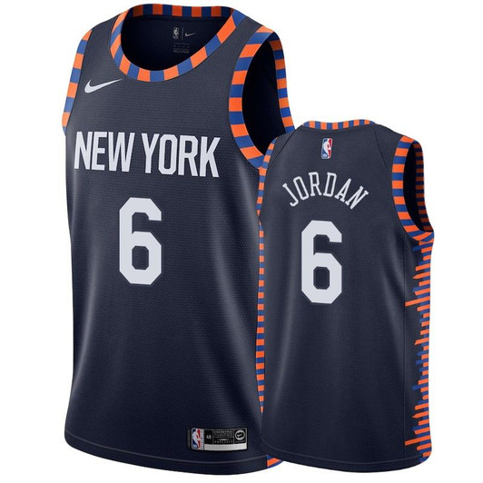 New York Knicks Deandre Jordan Navy City Swingman Nike Swingman Men'S Jersey
